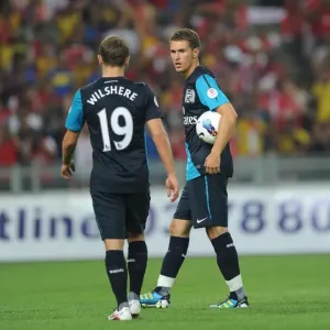 Aaron Ramsey and Jack Wilshere (Arsenal). Malaysia XI 0: 4 Arsenal, Bukit Jalil Stadium Aaron Ramsey and Jack Wilshere (Arsenal). Malaysia XI 0: 4 Arsenal, Bukit Jalil Stadium