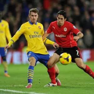 Aaron Ramsey Outmaneuvers Peter Whittingham: Cardiff City vs. Arsenal, Premier League 2013-14