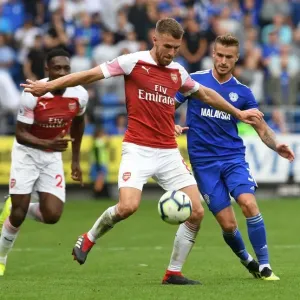 Aaron Ramsey Under Pressure: Cardiff City vs. Arsenal FC, Premier League 2018-19 Aaron Ramsey Under Pressure: Cardiff City vs. Arsenal FC, Premier League 2018-19