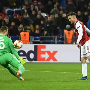 Aaron Ramsey Scores Arsenal's Second Goal in UEFA Europa League Quarterfinal vs CSKA Moscow (2018)