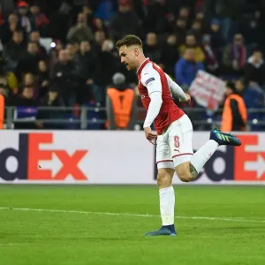 Aaron Ramsey Scores Arsenal's Second Goal in UEFA Europa League Quarterfinal vs CSKA Moscow (2018)