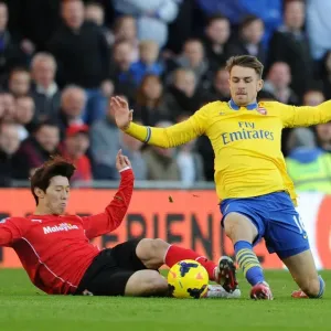 Aaron Ramsey Surges Past Kim Bo-Kyung: Cardiff City vs. Arsenal, Premier League 2013-14