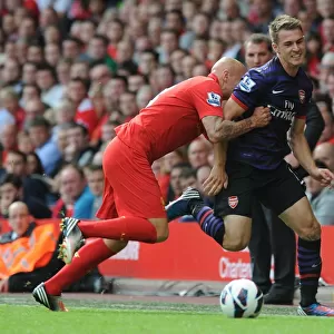Aaron Ramsey vs Jonjo Shelvey: Intense Rivalry at Anfield (Premier League 2012-13)