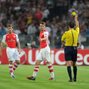 Aaron Ramsey Yellow Carded by Milorad Mazic in Arsenal's UEFA Champions League Clash against Besiktas (2014) Aaron Ramsey Yellow Carded by Milorad Mazic in Arsenal's UEFA Champions League Clash against Besiktas (2014)