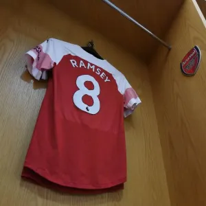 Aaron Ramsey's Arsenal Shirt Before Arsenal vs Manchester United, Premier League 2018-19