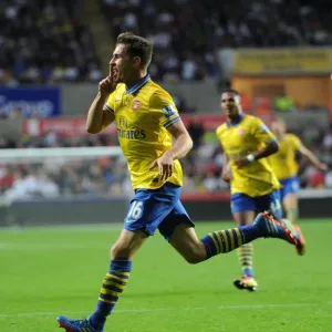 Aaron Ramsey's Double Strike: Swansea City vs. Arsenal, Premier League 2013-14 Aaron Ramsey's Double Strike: Swansea City vs. Arsenal, Premier League 2013-14