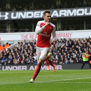 Aaron Ramsey's Euphoric Goal Celebration: Arsenal's Triumph Over Tottenham Hotspur (2015-16)