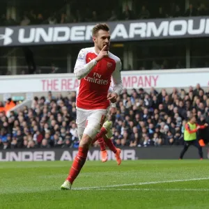 Aaron Ramsey's Euphoric Goal Celebration: Arsenal's Triumph Over Tottenham Hotspur (2015-16)