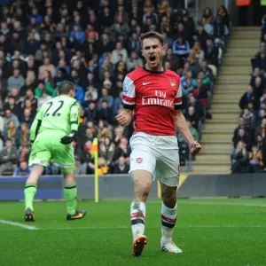 Aaron Ramsey's Euphoric Goal Celebration: Hull City vs. Arsenal, Premier League 2013-2014