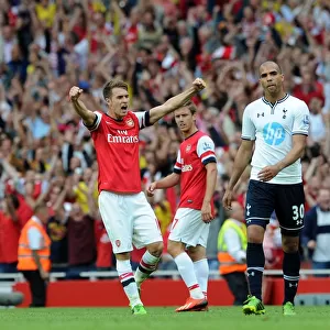 Aaron Ramsey's Euphoric Moment: Arsenal's Triumph Over Tottenham Hotspur (2013-14)