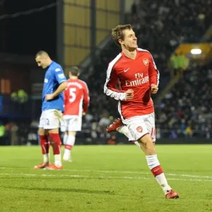 Aaron Ramsey's Triumphant Goal: Arsenal Crushes Portsmouth 4-1 in Premier League