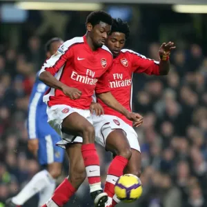 Abou Diaby and Alex Song (Arsenal). Chelsea 2: 0 Arsenal. Barclays Premier League