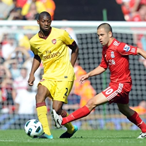 Abou Diaby (Arsenal) Joe Cole (Liverpool). Liverpool 1: 1 Arsenal, Barclays Premier League