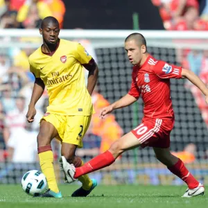 Abou Diaby (Arsenal) Joe Cole (Liverpool). Liverpool 1: 1 Arsenal, Barclays Premier League