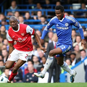 Abou Diaby (Arsenal) John Obi Mikel (Chelsea). Chelsea 2: 0 Arsenal. Barclays Premier League