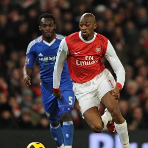 Abou Diaby (Arsenal) Michael Essien (Chelsea). Arsenal 3: 1 Chelsea. Barclays Premier League