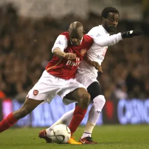 Abou Diaby (Arsenal) Pascal Chimbonda (Tottenham) Abou Diaby (Arsenal) Pascal Chimbonda (Tottenham)