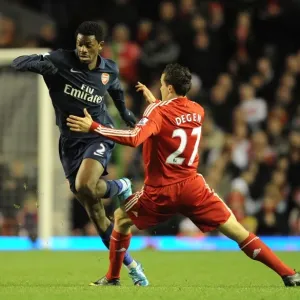 Abou Diaby (Arsenal) Philipp Degen (Liverpool). Liverpool 1: 2 Arsenal, Barclays Premier League Abou Diaby (Arsenal) Philipp Degen (Liverpool). Liverpool 1: 2 Arsenal, Barclays Premier League