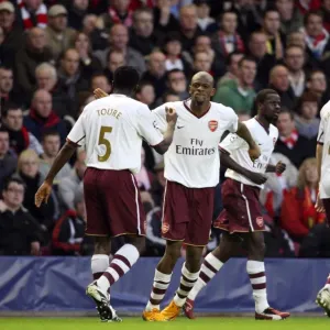Abou Diaby celebrates scoring Arsenals 1st goal with Kolo Toure Abou Diaby celebrates scoring Arsenals 1st goal with Kolo Toure