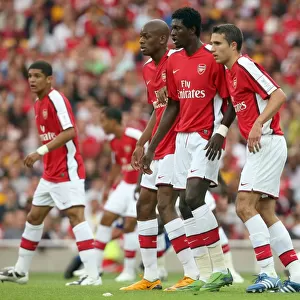 Abou Diaby, Emmanuel Adebayor and Robin van Persie (Arsenal)