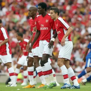 Abou Diaby, Emmanuel Adebayor and Robin van Persie (Arsenal)