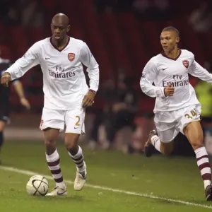 Abou Diaby and Kieran Gibbs (Arsenal) Abou Diaby and Kieran Gibbs (Arsenal)