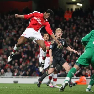 Abou Diaby Scores Past Pepe Reina Print Abou Diaby Scores Past Pepe Reina Print