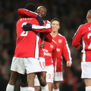 Abou Diaby's Brace: Arsenal's 4-1 Victory Over AZ Alkmaar in the Champions League with William Gallas Abou Diaby's Brace: Arsenal's 4-1 Victory Over AZ Alkmaar in the Champions League with William Gallas