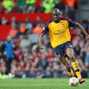 Abou Diaby's Determined Performance in Arsenal's 1:0 Semi-Final Loss to Manchester United in the UEFA Champions League at Old Trafford, April 29, 2009