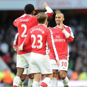 Abou Diaby's Triumph: Arsenal's Third Goal vs. Aston Villa (3:0), Barclays Premier League, Emirates Stadium, London, 2009 Abou Diaby's Triumph: Arsenal's Third Goal vs. Aston Villa (3:0), Barclays Premier League, Emirates Stadium, London, 2009