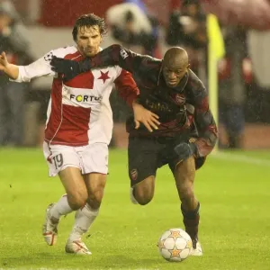 Abu Diaby (Arsenal) Matej Krajcik (Slavia Prague)
