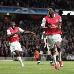 Adebayor and Toure: Unforgettable Goal Celebration in Arsenal's Champions League Quarterfinal vs. Liverpool (2008)