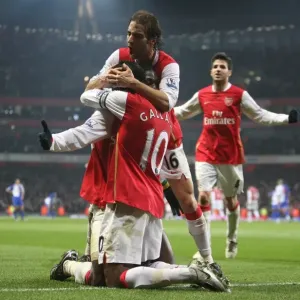 Adebayor's Double: Arsenal Celebrates with Gallas, Fabregas, and Flamini (2:0 Blackburn Rovers, 2008) Adebayor's Double: Arsenal Celebrates with Gallas, Fabregas, and Flamini (2:0 Blackburn Rovers, 2008)