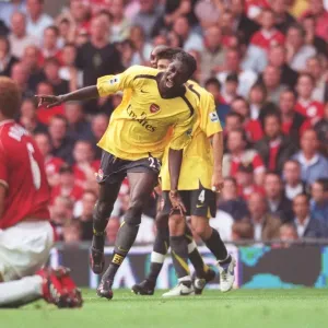 Adebayor's Euphoric Moment: Arsenal's 1-0 Victory Over Manchester United, 2006 Adebayor's Euphoric Moment: Arsenal's 1-0 Victory Over Manchester United, 2006