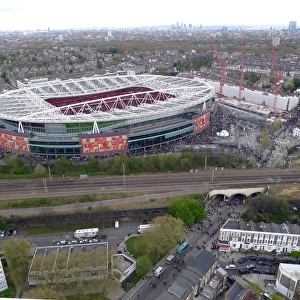 Aerial view of Emirates Stadium. Arsenal v Chelsea, barclays Premier League