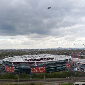 Aerial view of Emirates Stadium. Arsenal v Chelsea, barclays Premier League, Emirates Stadium, Arsenal Football Club