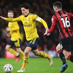 AFC Bournemouth vs. Arsenal FC: Hector Bellerin Clashes with Lewis Cook in FA Cup Fourth Round