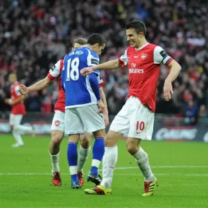 Agonizing Injury: Robin van Persie's Goal in Arsenal's 1-2 Defeat to Birmingham City at Wembley, 2011 Agonizing Injury: Robin van Persie's Goal in Arsenal's 1-2 Defeat to Birmingham City at Wembley, 2011