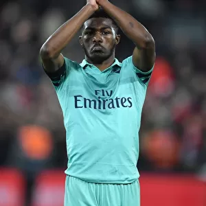 Ainsley Maitland-Niles Applauds Arsenal Fans at Anfield After Liverpool Clash (Premier League 2018-19)