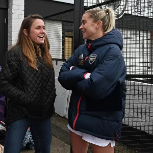 Alessia Russo and Heather O'Reilly Chat After Arsenal Women vs. Watford Women FA Cup Match