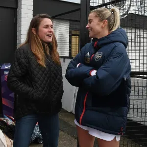 Alessia Russo and Heather O'Reilly Chat After Arsenal Women vs. Watford Women FA Cup Match Alessia Russo and Heather O'Reilly Chat After Arsenal Women vs. Watford Women FA Cup Match