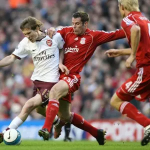 Alex Hleb (Arsenal) Jamie Carragher (Liverpool) Alex Hleb (Arsenal) Jamie Carragher (Liverpool)