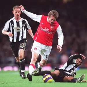 Alex Hleb (Arsenal) Nicky Butt and Nolberto Solano (Newcastle) Alex Hleb (Arsenal) Nicky Butt and Nolberto Solano (Newcastle)