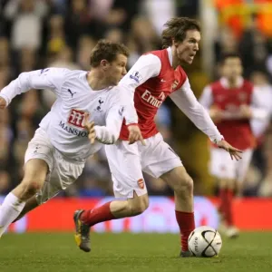 Alex Hleb (Arsenal) Teemu Tainio (Tottenham) Alex Hleb (Arsenal) Teemu Tainio (Tottenham)