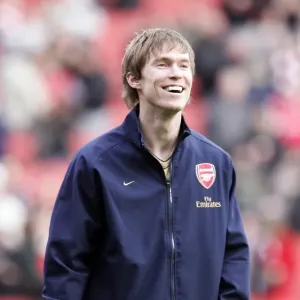 Alex Hleb Focuses Before Arsenal's 3:0 FA Cup Victory Over Newcastle United, Emirates Stadium (2008)