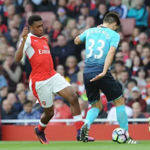 Alex Iwobi's Slick Nutmeg of Swansea's Federico Fernandez during Arsenal's 2016-17 Premier League Match