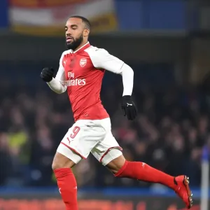 Alex Lacazette in Action: Arsenal vs. Chelsea - Carabao Cup Semi-Final First Leg Alex Lacazette in Action: Arsenal vs. Chelsea - Carabao Cup Semi-Final First Leg