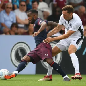 Alex Lacazette in Action: Arsenal's Pre-Season Friendly against Borehamwood (2018)