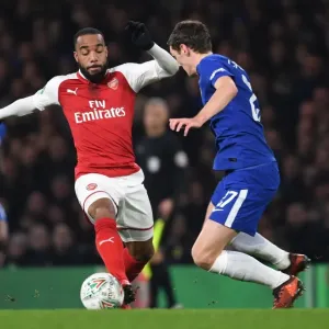 Alex Lacazette vs. Andreas Christensen: A Carabao Cup Semi-Final Battle at Stamford Bridge (2017-18) Alex Lacazette vs. Andreas Christensen: A Carabao Cup Semi-Final Battle at Stamford Bridge (2017-18)