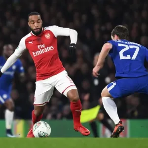 Alex Lacazette vs. Andreas Christensen: Carabao Cup Semi-Final Showdown (Chelsea v Arsenal, 2017-18) Alex Lacazette vs. Andreas Christensen: Carabao Cup Semi-Final Showdown (Chelsea v Arsenal, 2017-18)